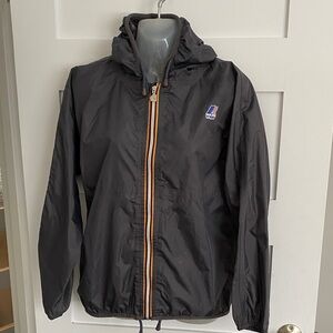 Vintage K-Way Packable Jacket Windbreaker Woman’s Small Grey